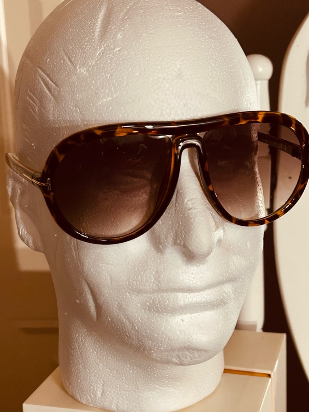 Aviator women’s animal print Sunglasses - Brown Lenses